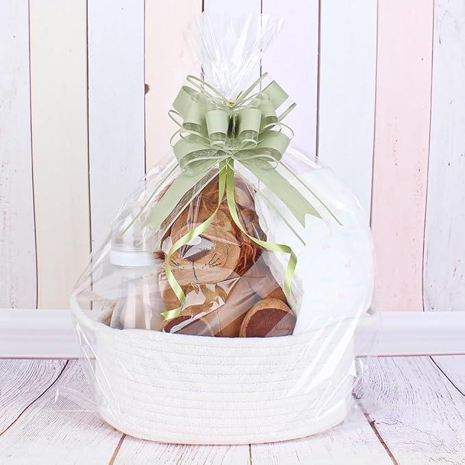 WEWILUCK Bows for Gift Wrapping, Sage Green Gift Bow for Presents, Gift Baskets - Image 3