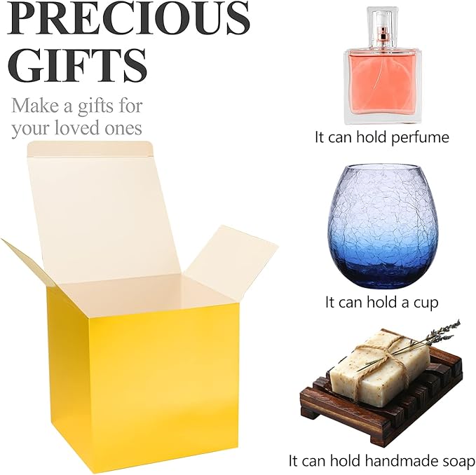 COTOPHER Small Gift Boxes 25 Pack 5x5x5 inches Gold Gift Boxes - Image 2