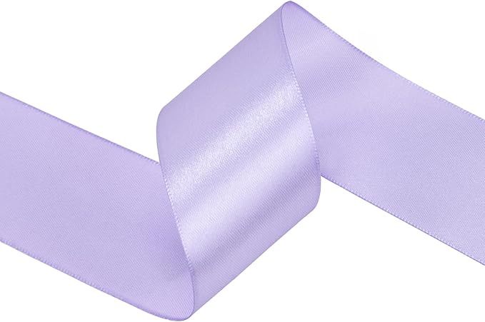 Lavender Satin Ribbon 1-1/2 inch X Continuous 25 Yards, Single Face Polyester - Image 2