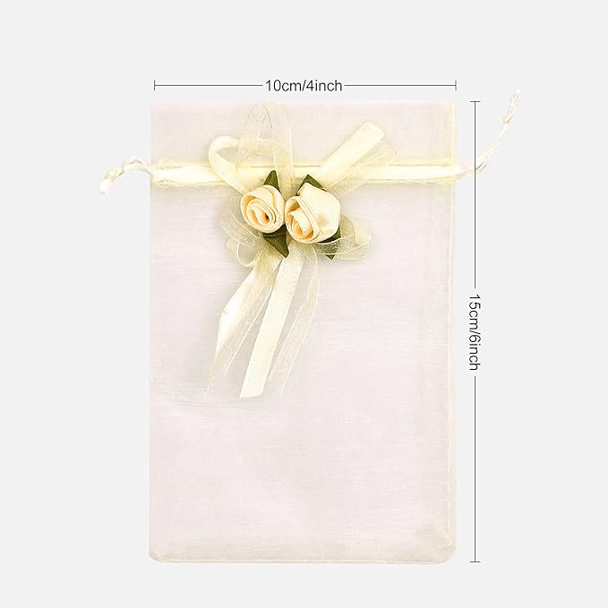 SumDirect Rose Organza Gift Bags - Image 2