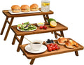 GEHE 3 Tier Serving Stand, Acacia Wood Dessert Table Display Cupcake Stand by GEHE