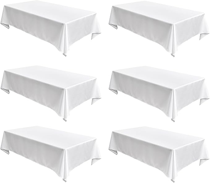 Fitable Faux Linen White Tablecloths by Fitable