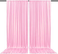2 Panels Rose Pink Backdrop Curtain, 10 x 10 Feet Background Curtains by Zankubom