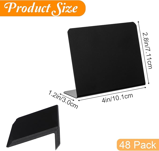 48 Pack Mini Chalkboard Signs for Food, Chalkboard Food Signs for Buffet Display - Image 2