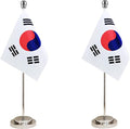 South Korea Korean Deluxe Desk Flag Set Small Mini Miniature South Korea Korean by tibijoy