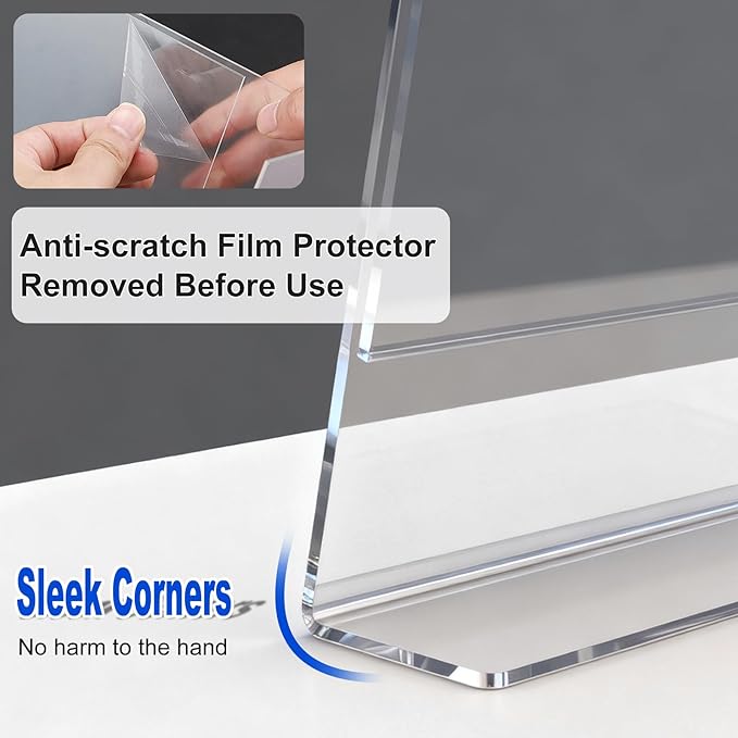 Acrylic Sign Holder 8.5 x 11 Horizontal, Acrylic Stands - Image 4