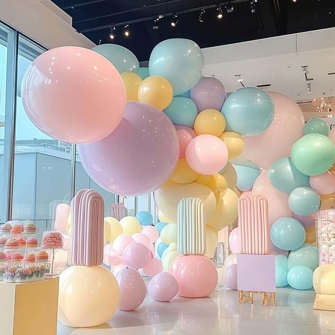 32 Pack Pastel Balloons 36 inch Multicolor Macaron Balloon - Image 6