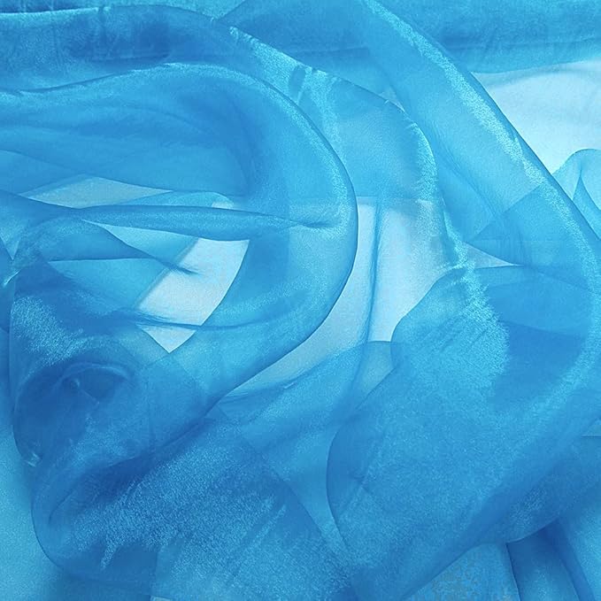 VDS Blue Organza Fabric, 75 Yards Continuous, 45” Wide, Wedding Party by VDS