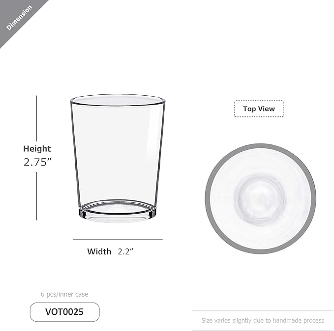 WGV Tea Light Votive Candle Holder 2.2x2.75, Small Planter Terrarium - Image 3