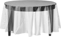 Party Solids Pack Of 12 Premium Plastic Tablecloth 84 Inch Round Table Cover by Exquisite
