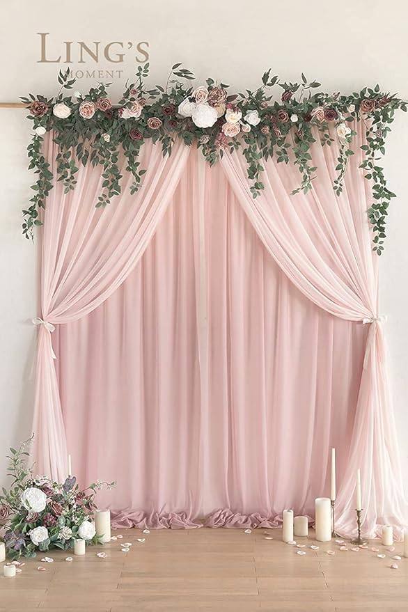 Ling's Moment 6.5FT Backdrop Floral Garland, Spring Artificial Wedding Arch - Image 4