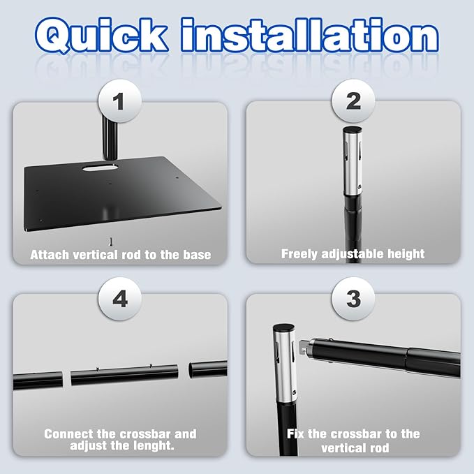 Pipe and Drape Backdrop Stand 10ftx10ft Adjustable Background Support System - Image 7