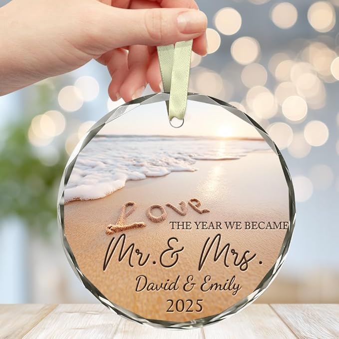 Personalized Wedding Christmas Ornaments - Image 6
