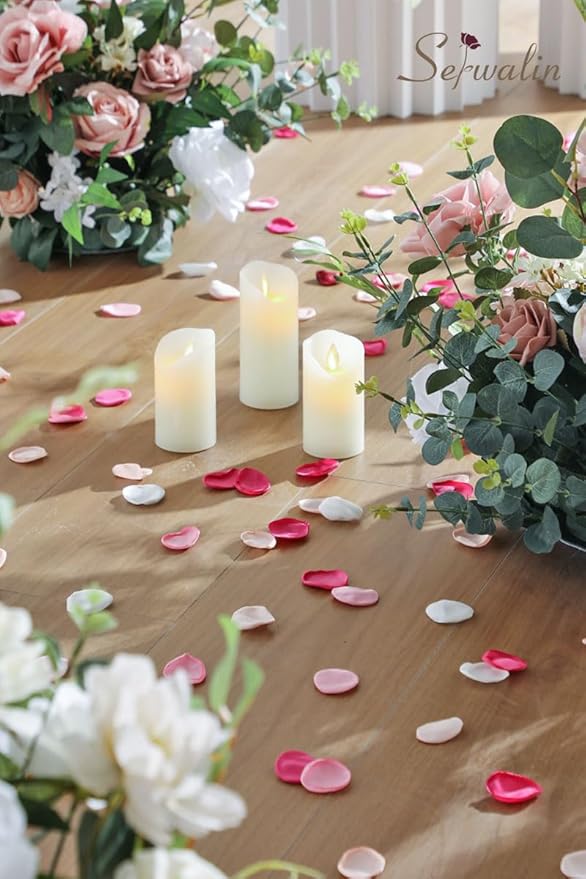Serwalin 300Pcs Silk Rose Petals Fuschia Flower Petals - Image 4