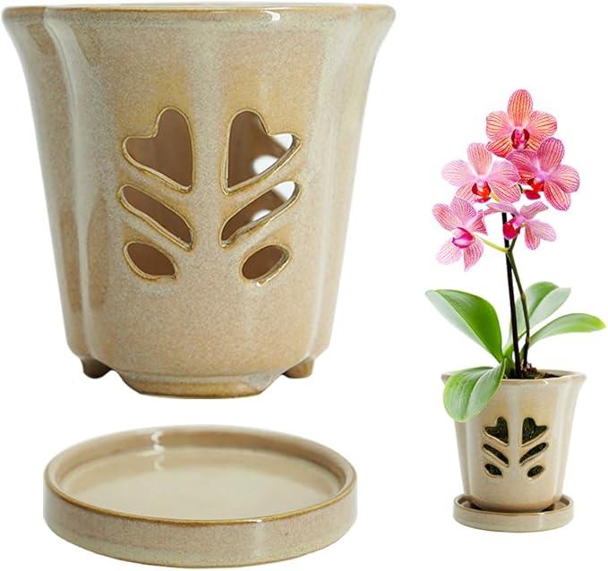 Ceramic Orchid Pot 4 Inch, Orchid Pots by pavtner