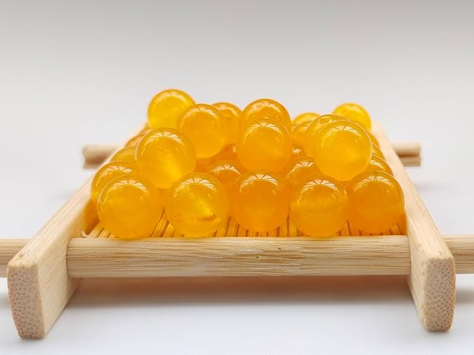 Stone Beads 10mm 60pcs Yellow Chalcedony Beads Round Loose Gemstones Beads - Image 2