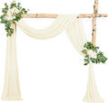 Ivory Sheer Chiffon Wedding Arch Draping Fabric, 1 Panel 28" x 20ft by HNPSTBNO