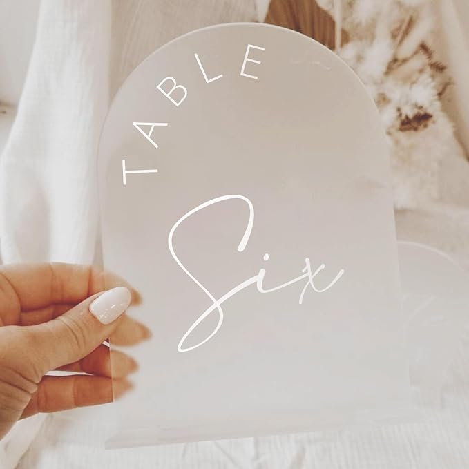 JINMURY Frosted Arch Wedding Table Numbers 1-20 - Image 2