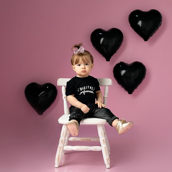 Black Heart Balloons, 18Inch Helium Polyester Film Balloon - Image 6