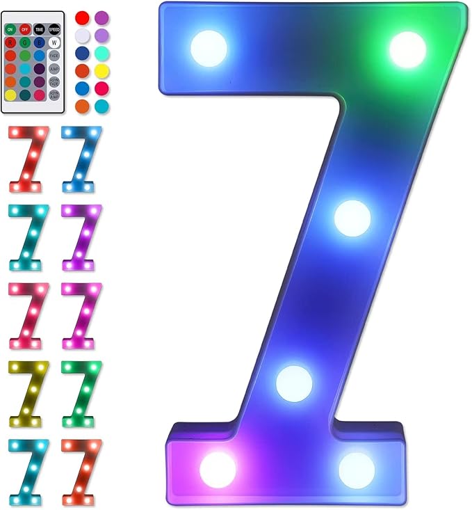 Foaky Colorful LED Number Lights by Foaky