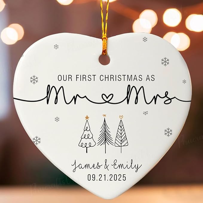 GABITA Personalized First Christmas Married Keepsake, First Christmas Married by Gabita