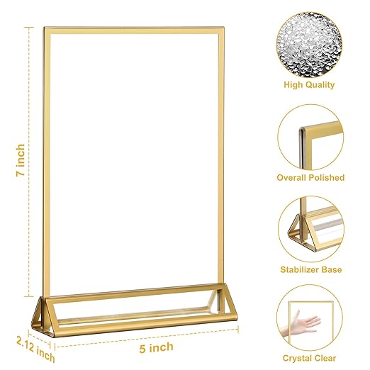 EHWINE 14 Pack 5×7 Clear Acrylic Sign Holder - Image 4
