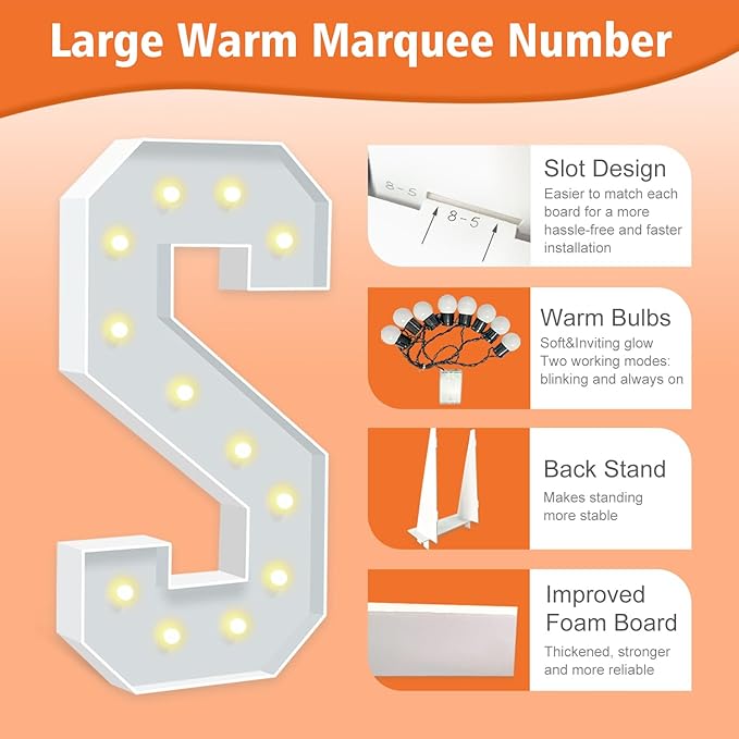 Marquee Light Up Letter S, Light Up Letters Art Craft Kit - Image 3