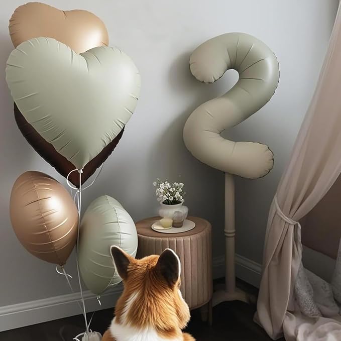 Cream Heart Balloons - Image 4