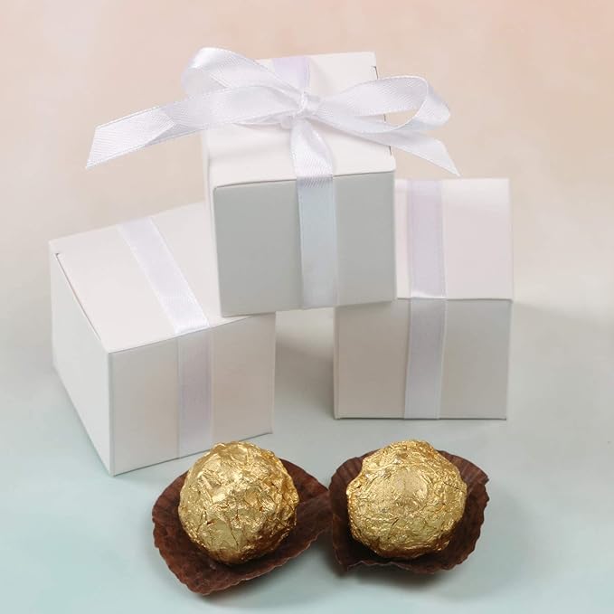 COTOPHER 25pcs Wedding Favor Boxes, Paper Gift Boxes 3x3x3 Inches Small Gift - Image 5