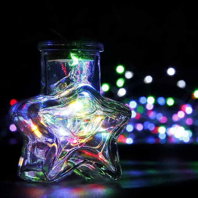 CYLAPEX 12 Pack Multicolor Fairy Lights String Battery Operated Fairy Lights - Image 2