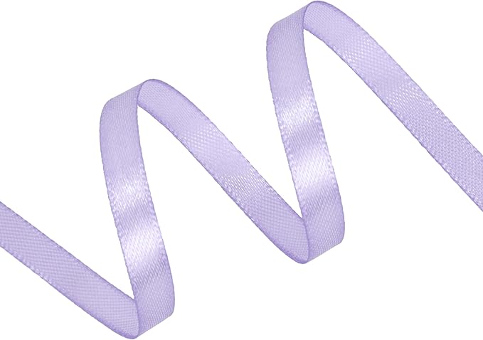 Lavender Satin Ribbon 1/4 inch X Continuous 100 Yards, Single Face Polyester - Image 2