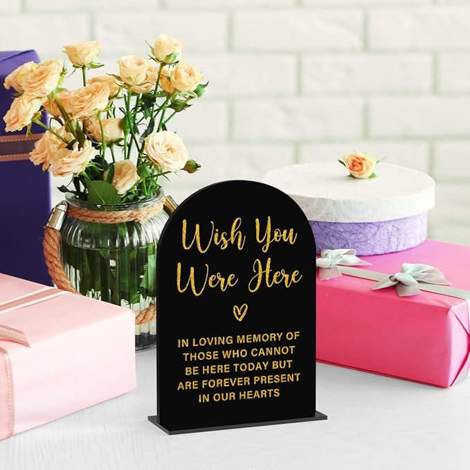 Acrylic Wedding Sign, Bridal Shower Decorations, Wish You Were Here Sign - Image 4