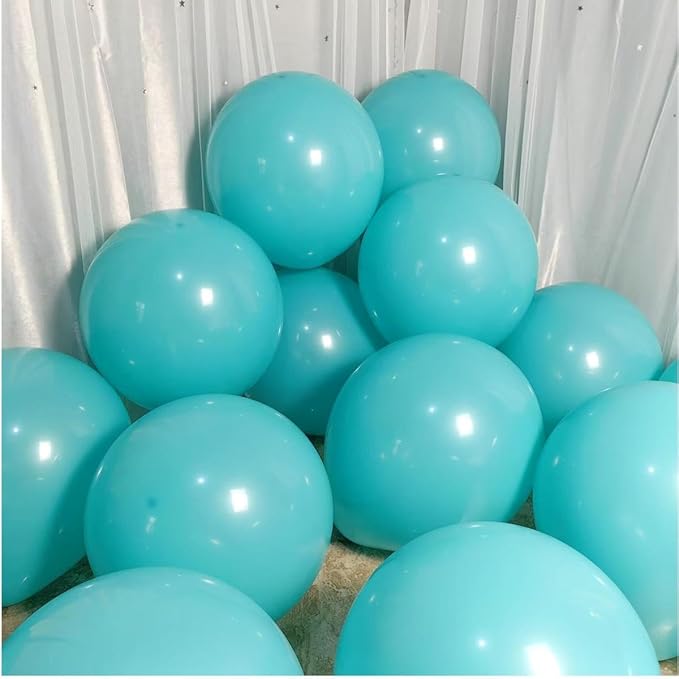 90 Packa Teal Balloons 18 inch Turquoise Latex Big Balloons - Image 4