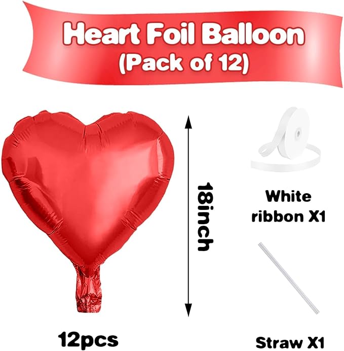 Red Heart Balloons - Image 2