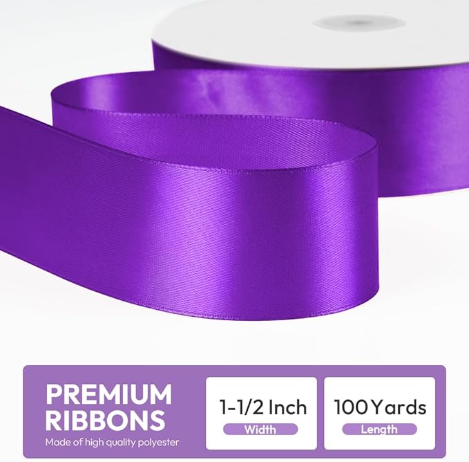 1-1/2" x 100 Yards Satin Ribbon - Image 2