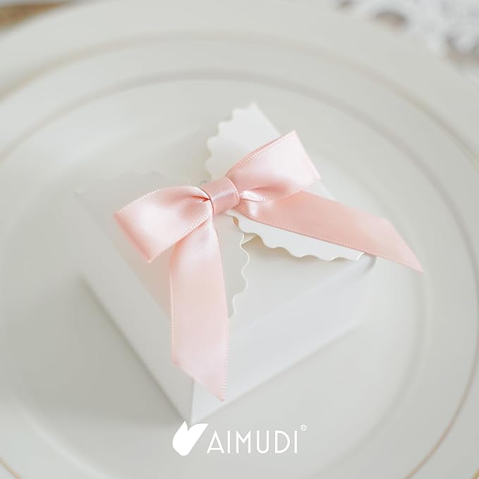 AIMUDI Small Rose Gold Bows 2.5" Pretied Satin Bows - Image 8