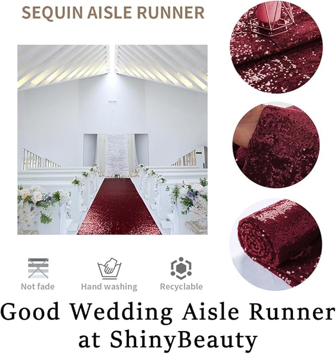 ShinyBeauty Sequin Aisle Runner - Image 6