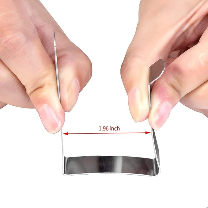 TriPole Tablecloth Clips 24 Pack Stainless Steel Table Cover Clamps Skirt Clips - Image 3