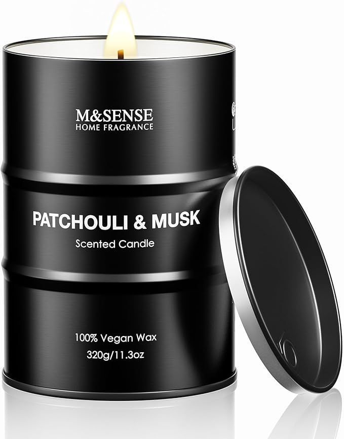 M&SENSE Patchouli Musk Scented Candle, Gifts by MSENSE