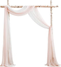 Floroom Wedding Arch Draping Fabric 2 Panels 20Ft Chiffon Fabric Drapes Arbor by Floroom
