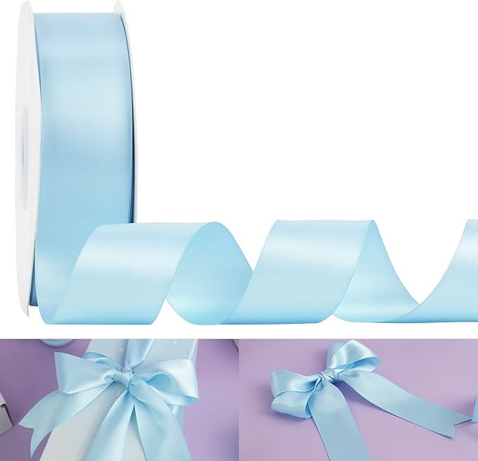 HUIHUANG Baby Blue Satin Ribbon by HUIHUANG