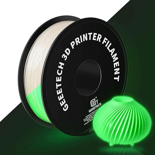 Geeetech Glow in The Dark Filament Green, 3D Printing Filament, Luminous PLA - Image 2