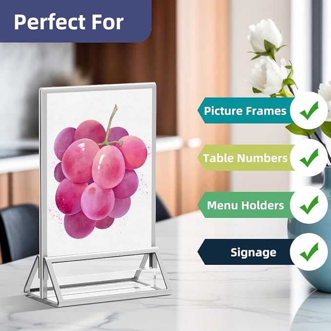 Clear Acrylic Sign Holder 4X6 - Image 3