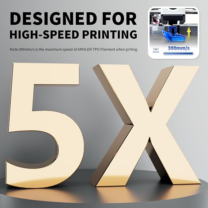 AMOLEN TPU 3D Printer Filament 1.75mm, Flexible Soft TPU 3D Printing Filament - Image 6