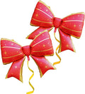 36 Inches Bow Foil Balloon Huge Bowtie Red gold Balloon by GLASNES