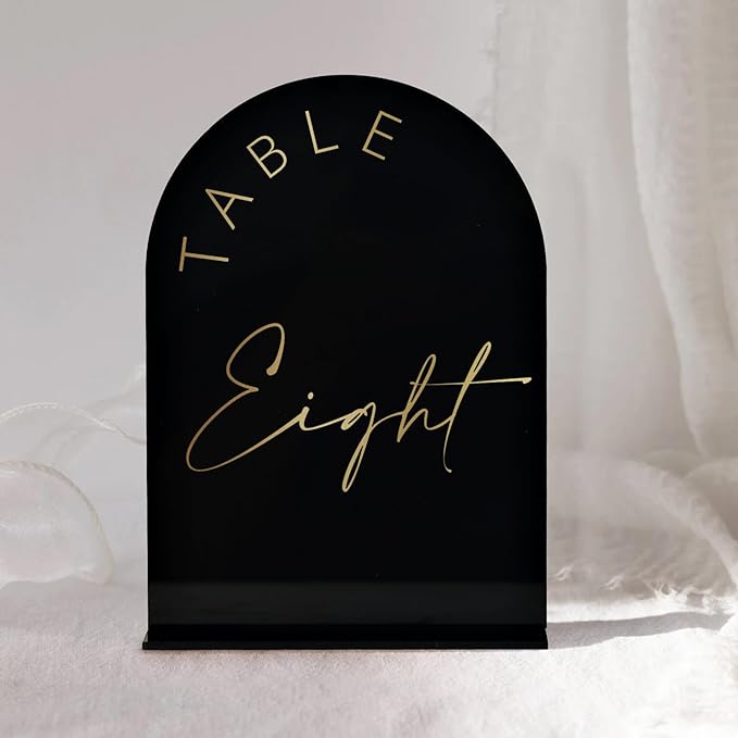 Black Arch Wedding Table Numbers 1-25 - Image 4