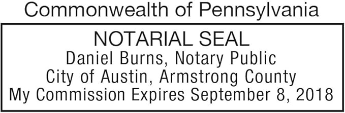 MaxMark Notary Stamp for State of Pennsylvania- Self Inking Stamp - Image 2