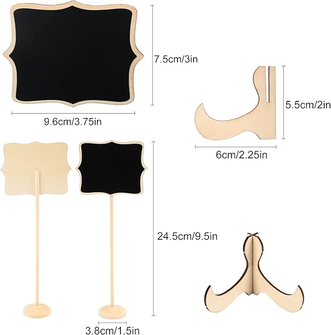 LotFancy 20 Pack Mini Chalkboard Signs - Image 2