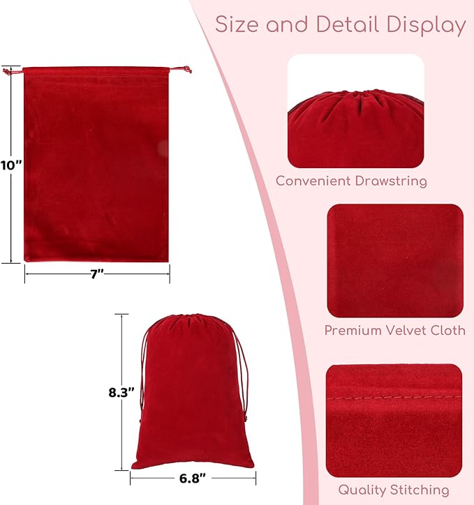 Velvet Drawstring Jewelry Bag, 7x10 Tarot Card Holder, Or Wrapping Halloween - Image 2
