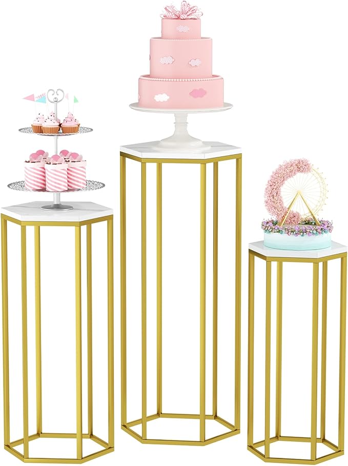 Urban Deco Cylinder Stands for Party, Flower Plant Pedestal Stands for Display by UrbanDeco